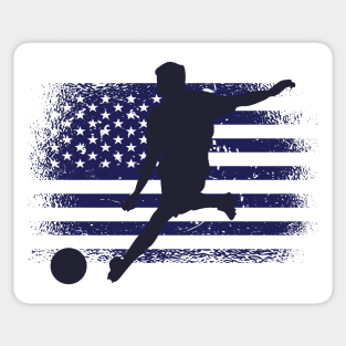 USA Soccer Fan Jersey Shirt American Flag Sticker